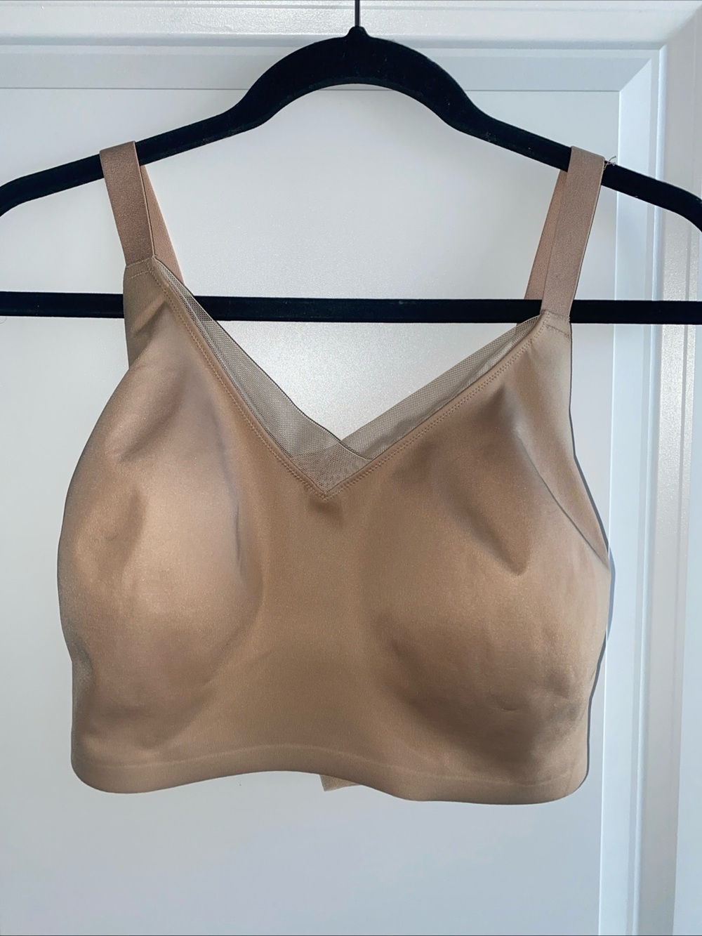 Third Love Wireless Crossover Minimizer Bra 38F Warm Taupe NWT